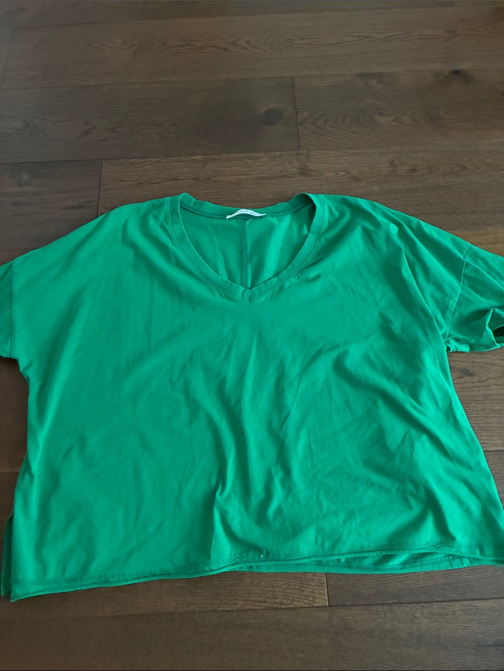 Altar'd State Bright Green V-Neck Tee
